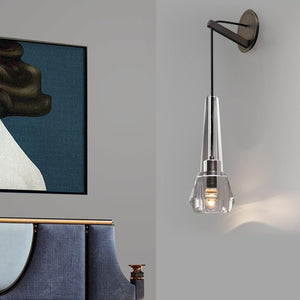 Microphone Lead Crystal Wall Sconce-Vancei