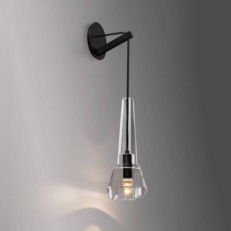 Microphone Lead Crystal Wall Sconce-Vancei