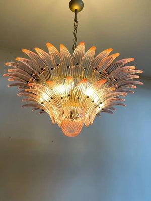 Murano Chandelier – Palmette – 58 glass – Pink