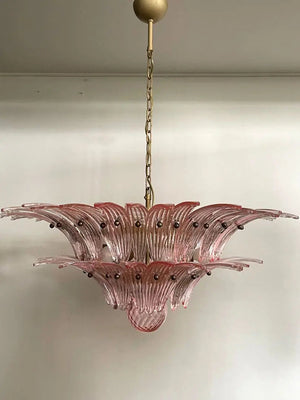 Murano Chandelier – Palmette – 58 glass – Pink