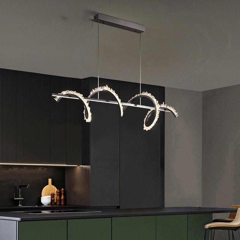 Primary Spiral Linear Crystal Chandelier-Vancei