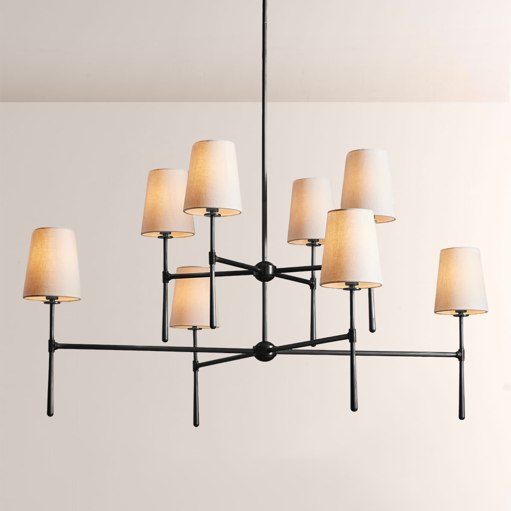 Rhodes 2-Tier Round Chandelier For Living Room-Vancei