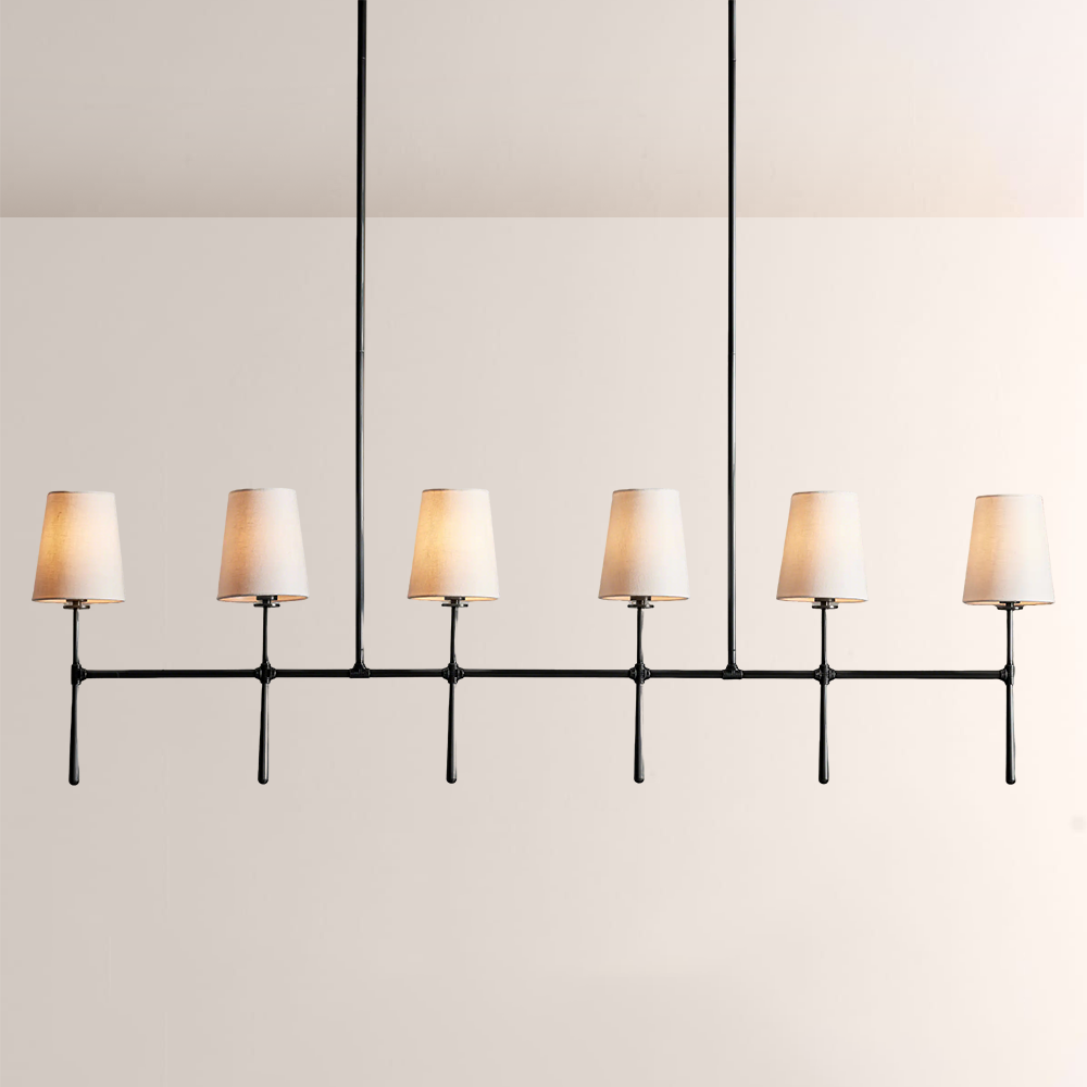 Rhodes Linear Chandelier 5/6 Light For Living Room-Vancei