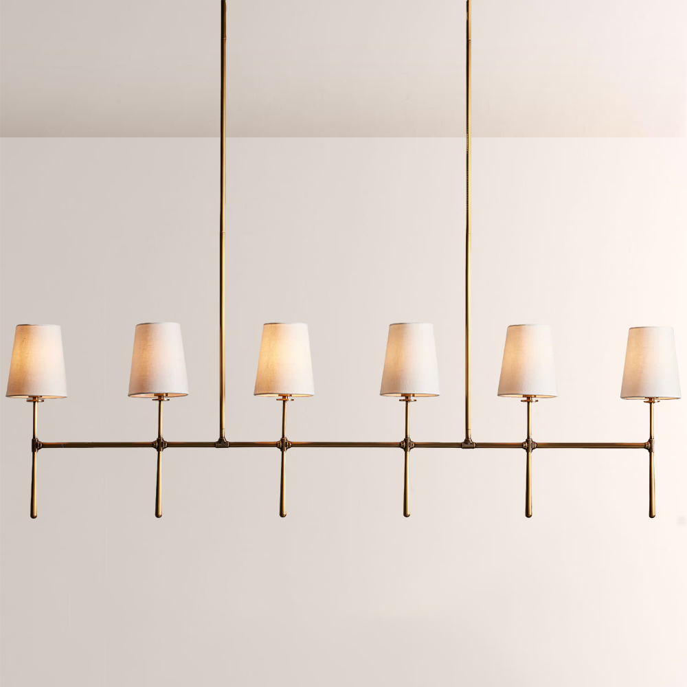 Rhodes Linear Chandelier 5/6 Light For Living Room-Vancei