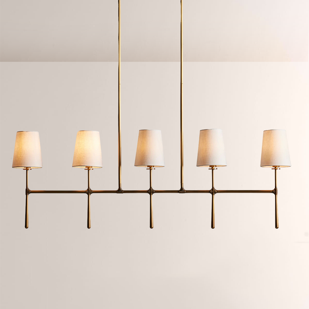 Rhodes Linear Chandelier 5/6 Light For Living Room-Vancei