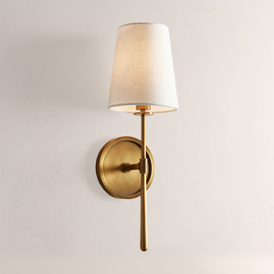 Rhodes Linen Wall Sconce For Bedroom-Vancei