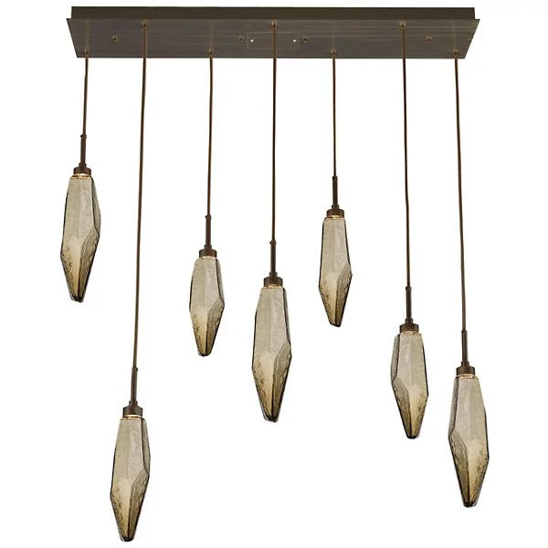 Rosy Crystal Rectangular Chandelier-Vancei