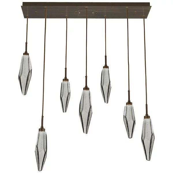 Rosy Crystal Rectangular Chandelier-Vancei