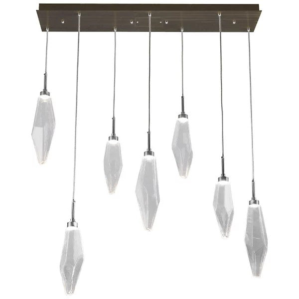 Rosy Crystal Rectangular Chandelier-Vancei