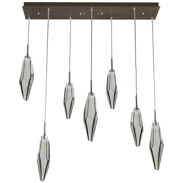 Rosy Crystal Rectangular Chandelier-Vancei