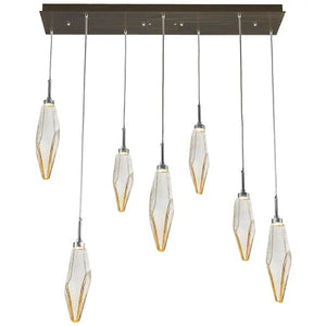 Rosy Crystal Rectangular Chandelier-Vancei