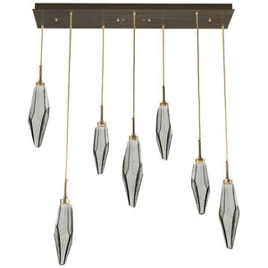 Rosy Crystal Rectangular Chandelier-Vancei