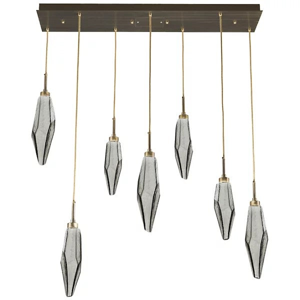 Rosy Crystal Rectangular Chandelier-Vancei