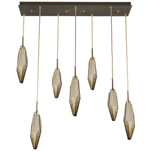 Rosy Crystal Rectangular Chandelier-Vancei