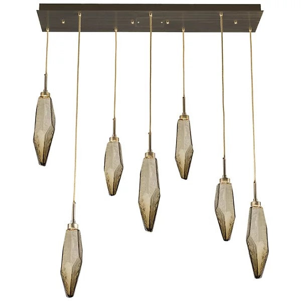 Rosy Crystal Rectangular Chandelier-Vancei