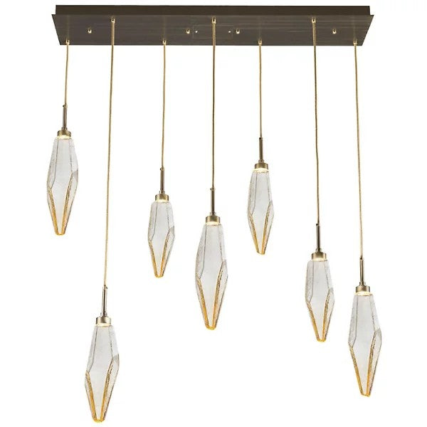 Rosy Crystal Rectangular Chandelier-Vancei