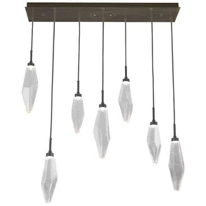 Rosy Crystal Rectangular Chandelier-Vancei