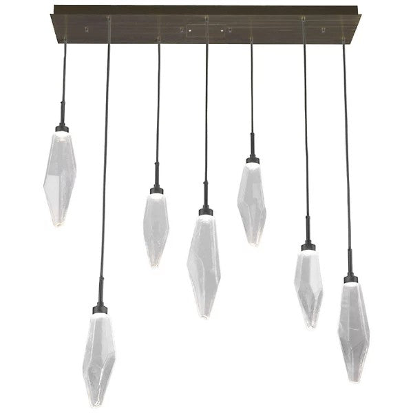 Rosy Crystal Rectangular Chandelier-Vancei