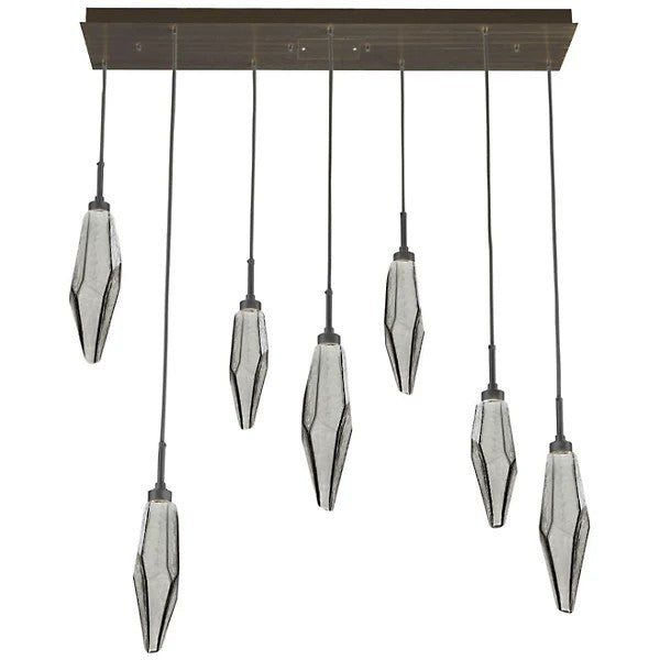 Rosy Crystal Rectangular Chandelier-Vancei