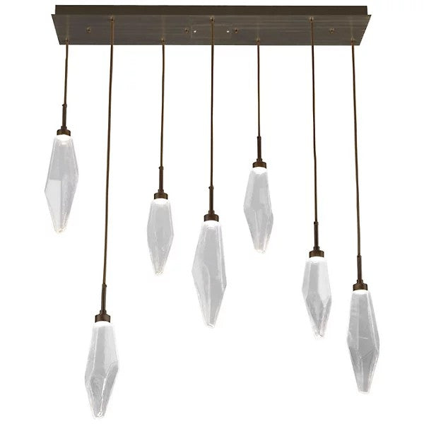 Rosy Crystal Rectangular Chandelier-Vancei