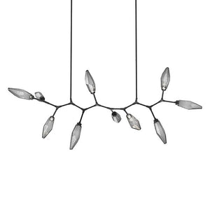 Rosy Crystal Modern Branch LED Linear Chandelier-Vancei