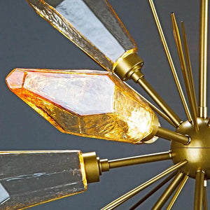 Rosy Crystal Pendant Chandelier-Vancei