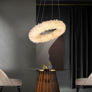 Primary Crystal Cluster Round Modern Chandelier-Vancei
