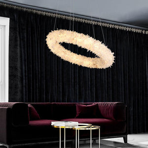 Primary Crystal Cluster Round Modern Chandelier-Vancei