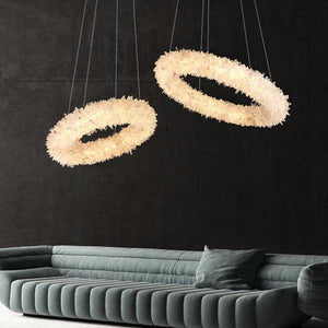 Primary Crystal Cluster Round Modern Chandelier-Vancei