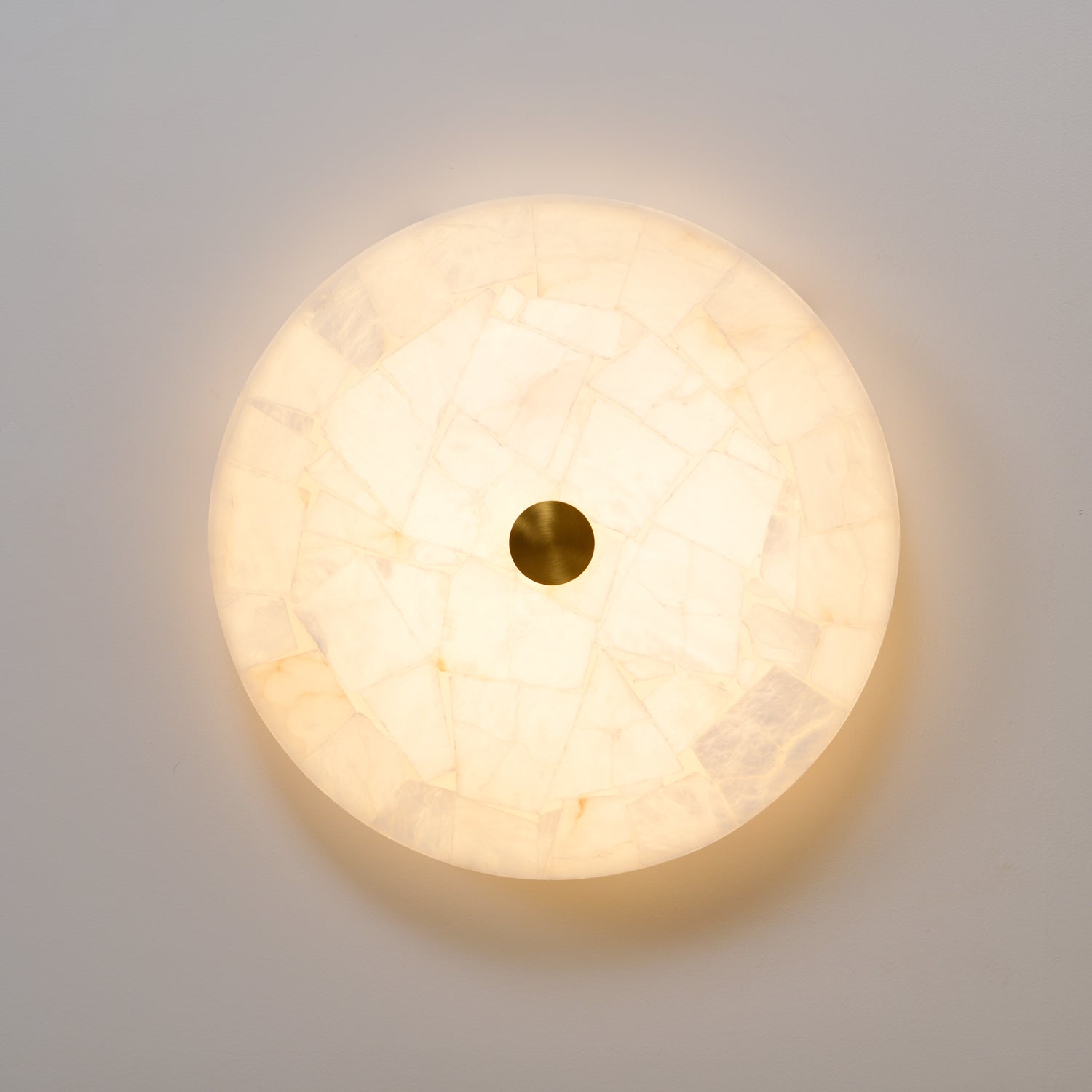 Round Alabaster Ceiling Lamp - Oasislives