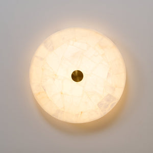 Round Alabaster Ceiling Lamp - Oasislives