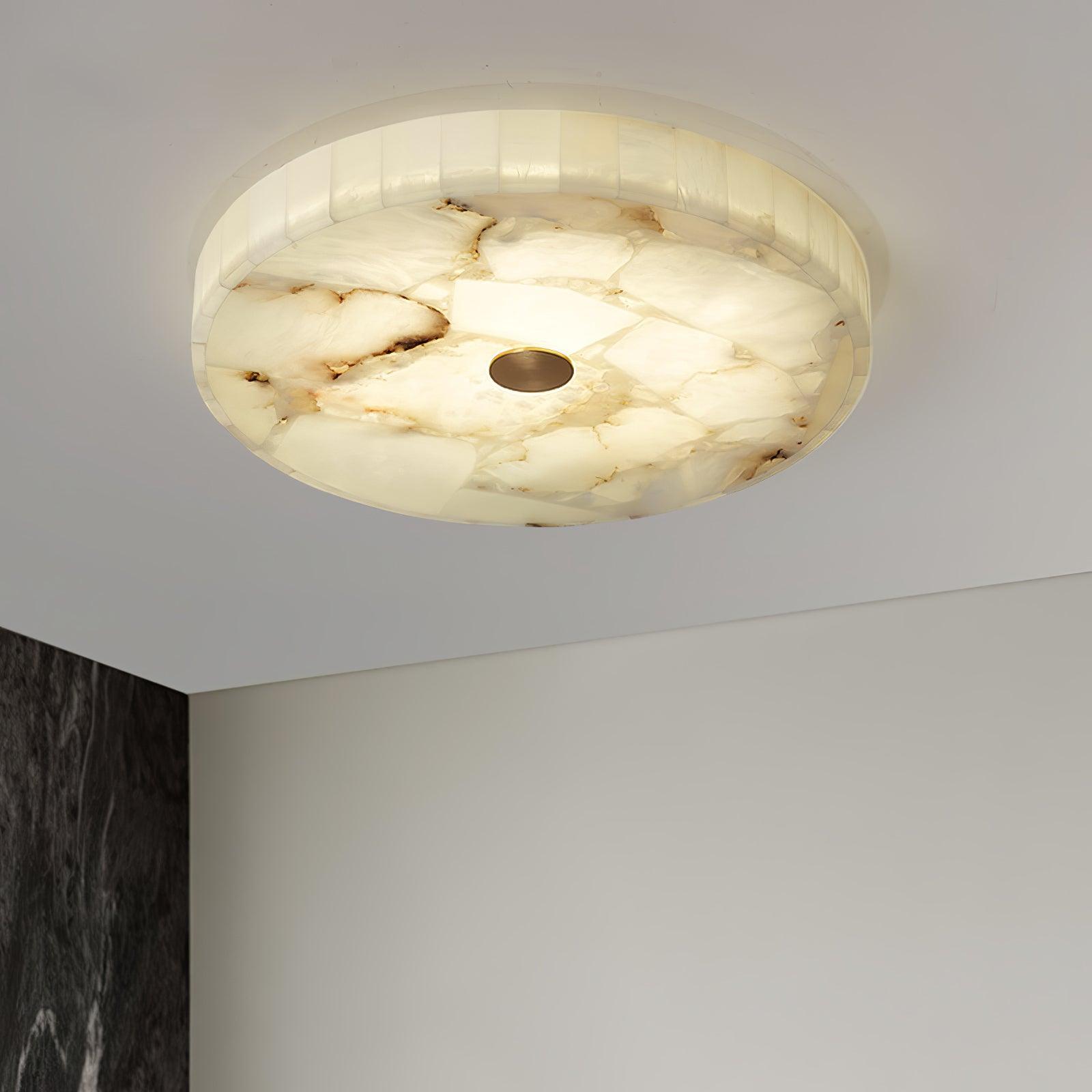 Round Alabaster Ceiling Lamp - Oasislives