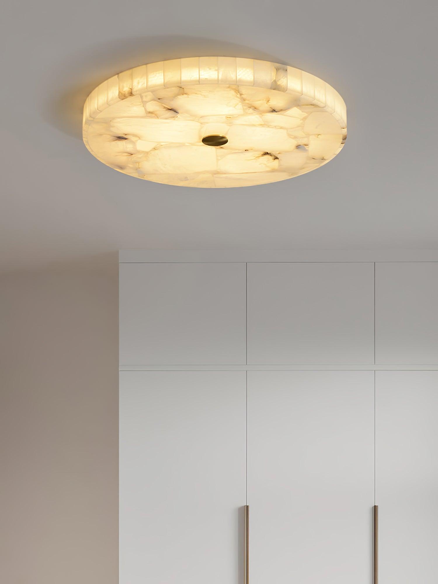 Round Alabaster Ceiling Lamp - Oasislives