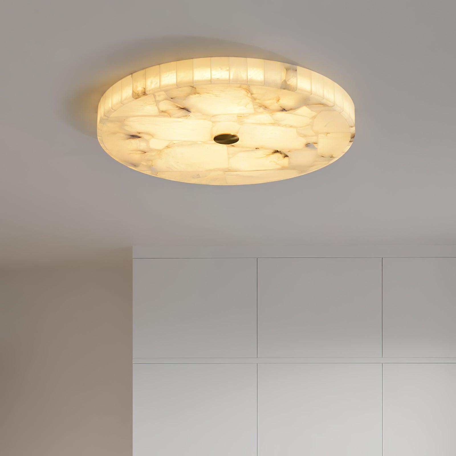 Round Alabaster Ceiling Lamp - Oasislives