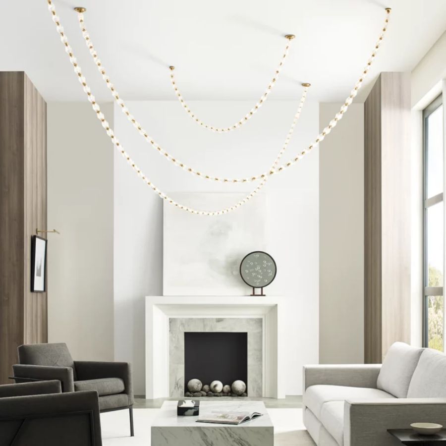 Collier Glass String Chandelier-Vancei