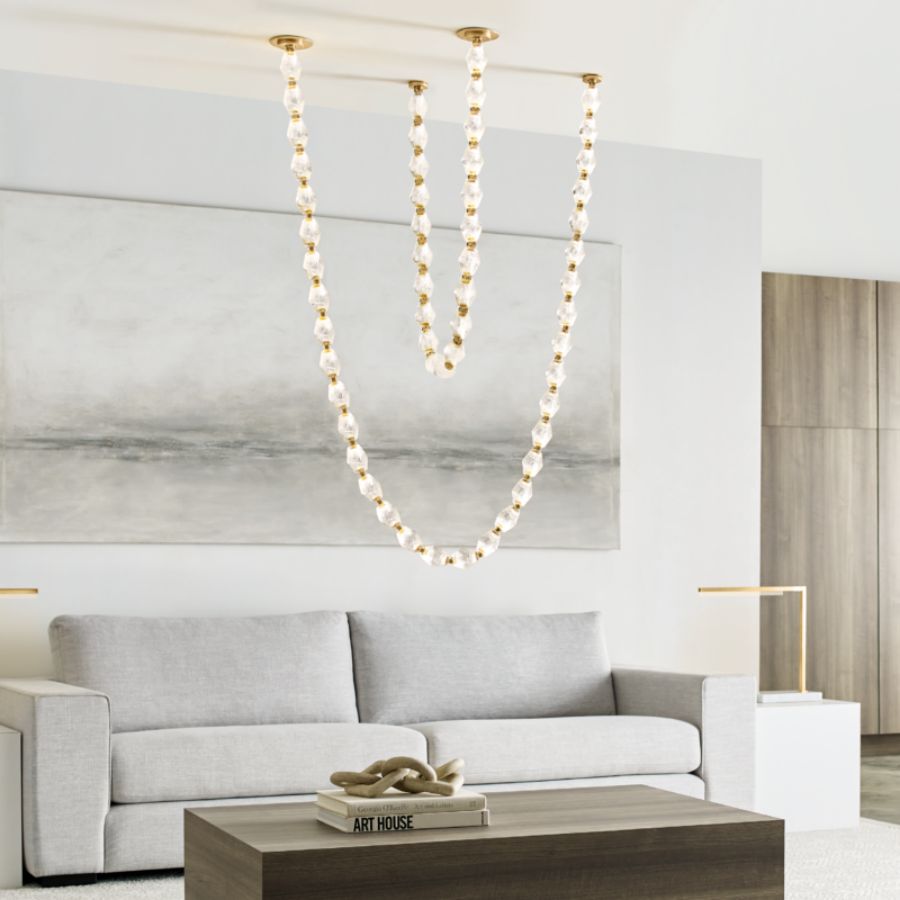 Collier Glass String Chandelier-Vancei