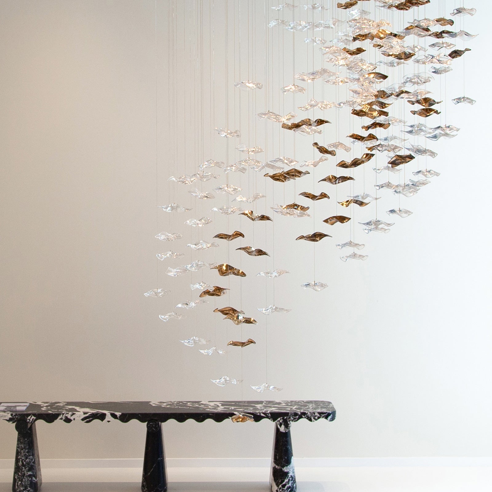 Tidal Art Glass Chandelier (With Canopy)