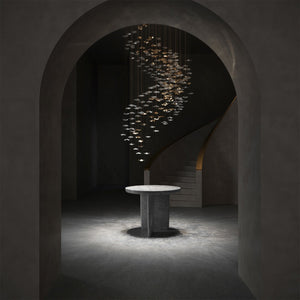 Tidal Art Glass Chandelier (With Canopy)