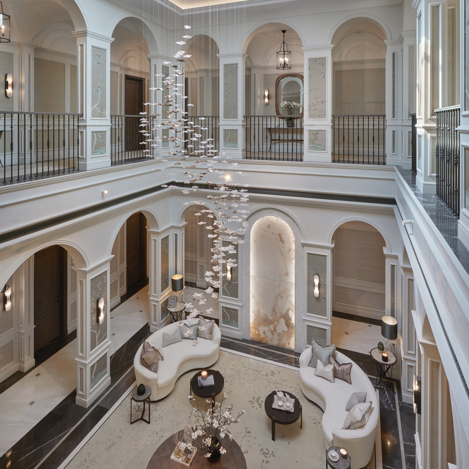 Tidal Art Glass Chandelier (With Canopy)