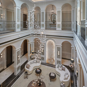 Tidal Art Glass Chandelier (With Canopy)