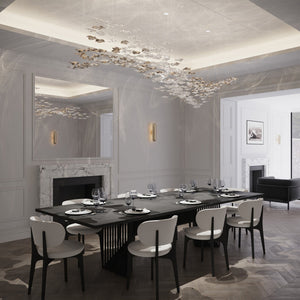 Tidal Art Glass Chandelier (With Canopy)