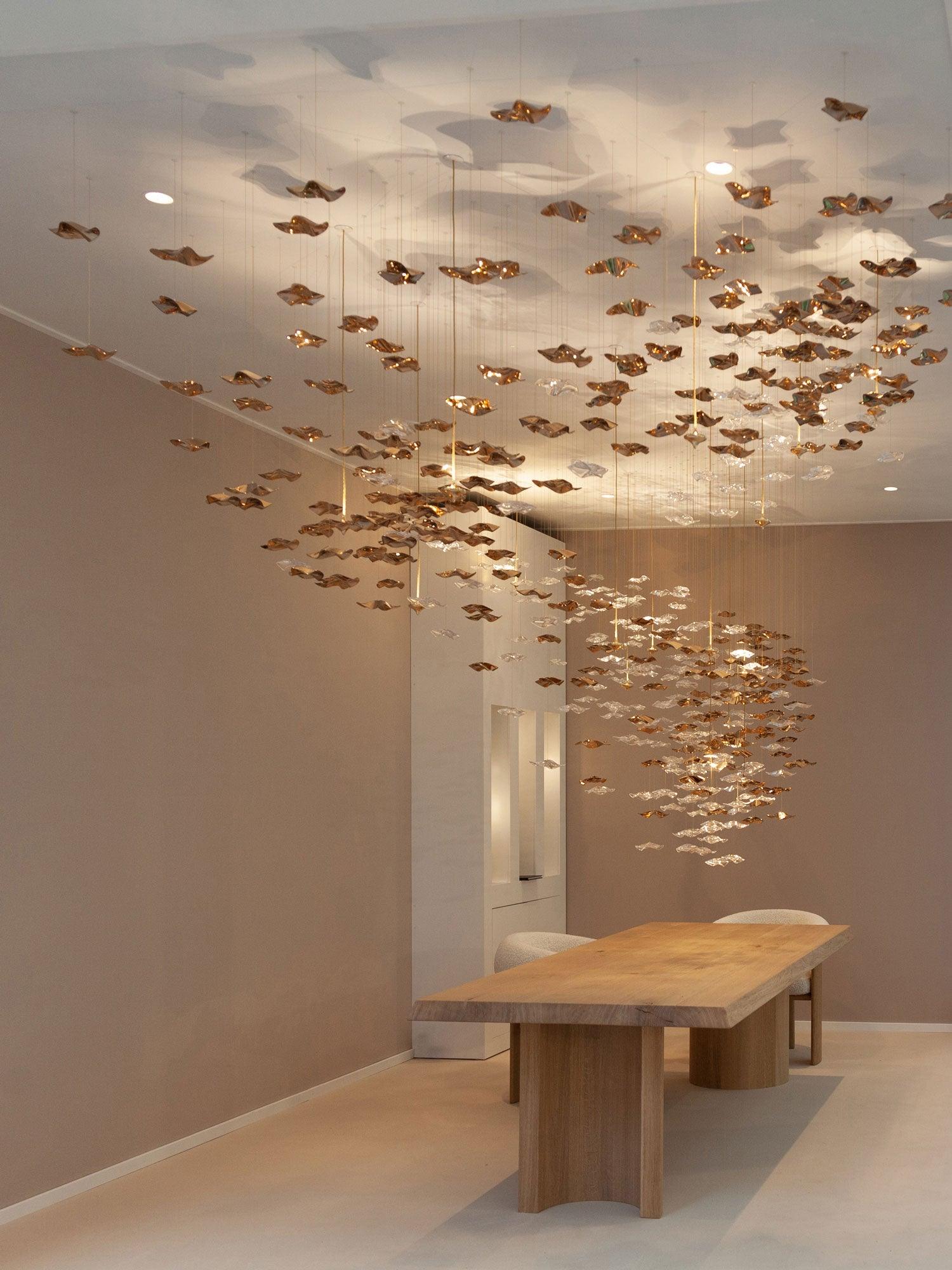 Tidal Art Glass Chandelier (With Canopy)
