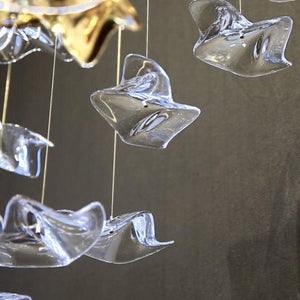 Tidal Art Glass Chandelier (With Canopy)