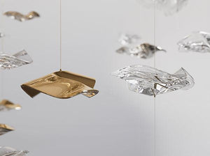 Tidal Art Glass Chandelier (With Canopy)