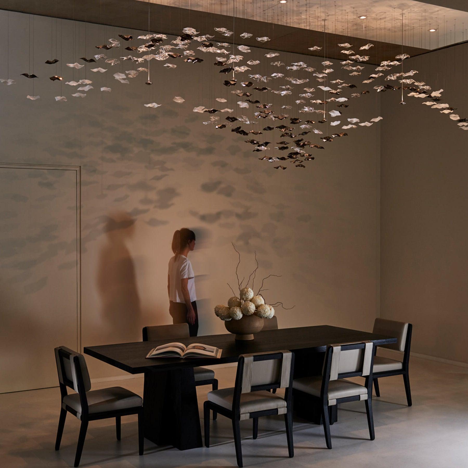 Tidal Art Glass Chandelier (With Canopy)