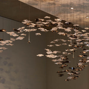 Tidal Art Glass Chandelier (With Canopy)