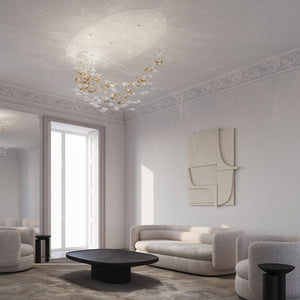 Tidal Art Glass Chandelier (With Canopy)