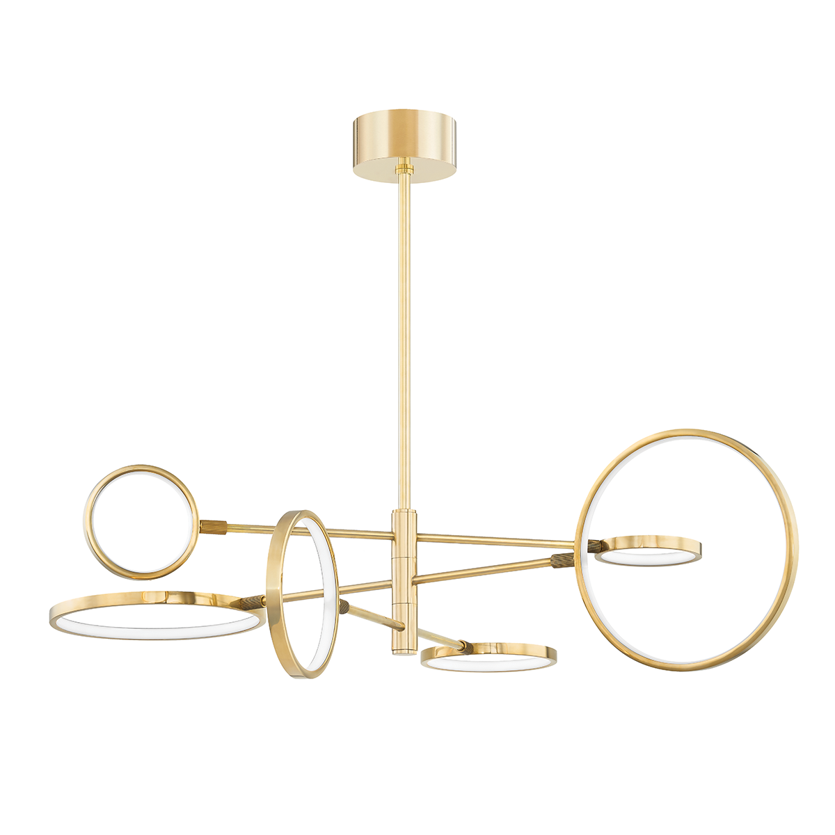 Saturn Modern Brass Chandelier