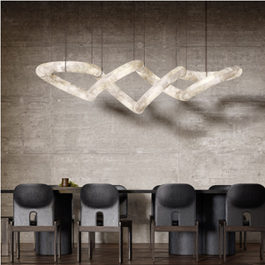 Ethereal Alabaster Chandelier 96"