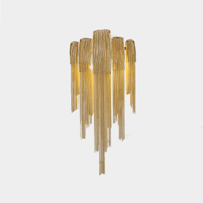 Sophian Aluminum Chain Tassel Wall Sconce-Vancei